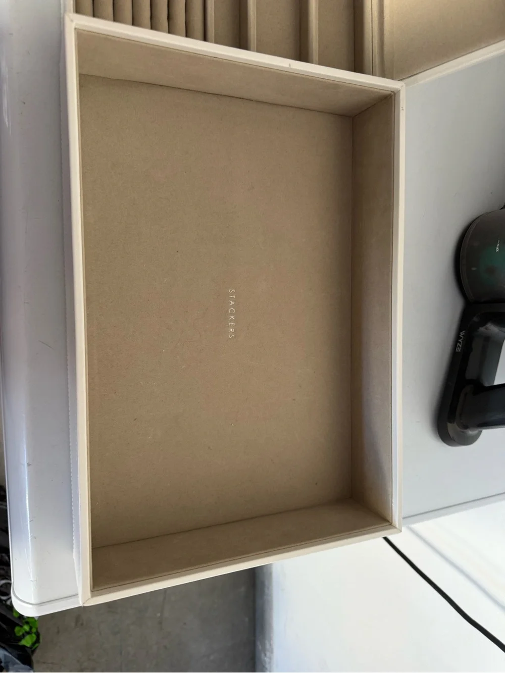 STACKERS Beige Jewelry Organizer Box with Multiple Compartments